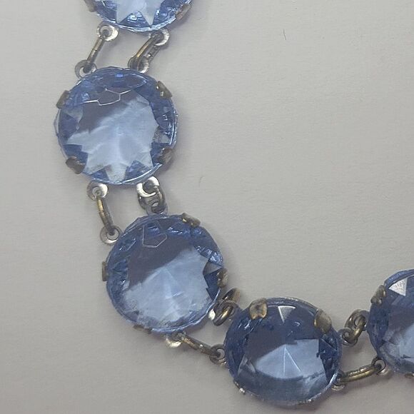 Blue Vintage Czech Glass Bracelet - Picture 3 of 7